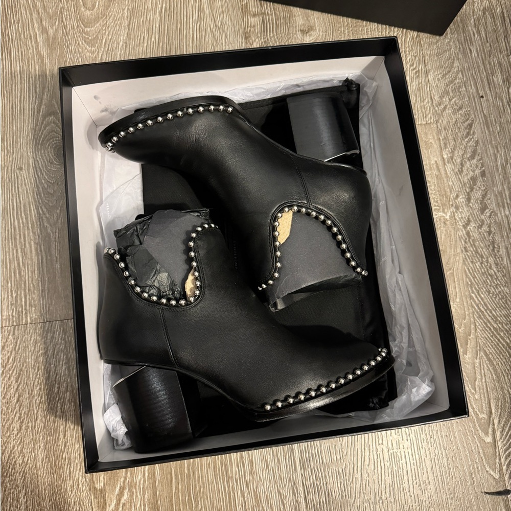 🖤Alexander Wang Gabi Cut-out Studded High Heel Booties - Picture 3 of 10